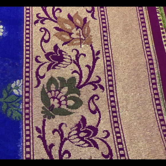 Saree Paithani border unique blend of violet-purple. [firm] - Picture 7 of 7